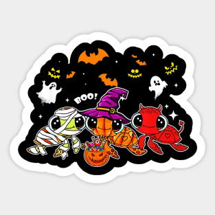 Halloween Costume Pumpkin Bat Ghost Turtle Lovers Gift Idea Sticker